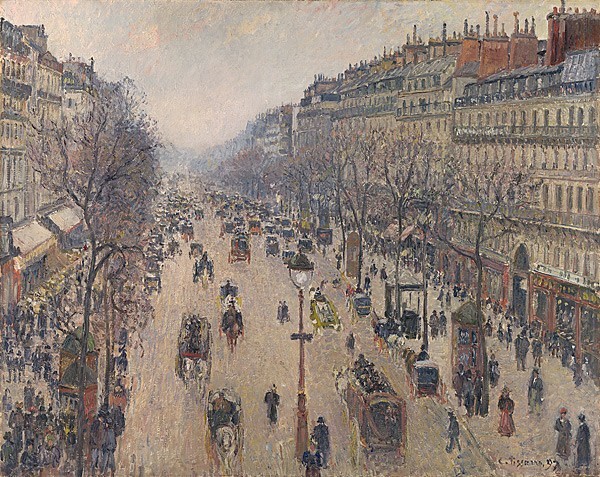 The Boulevard Montmartre on a Winter Morning