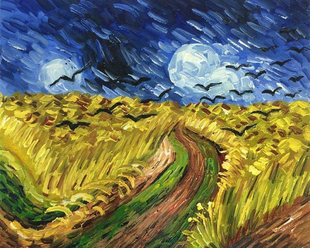 Wheatfield with Crows