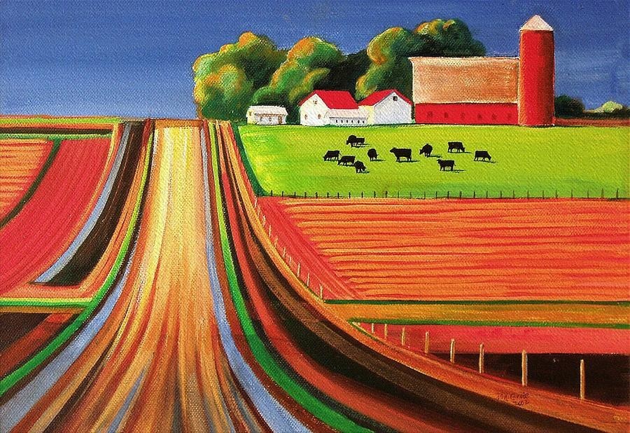 Farm Painting by Toni Grote
