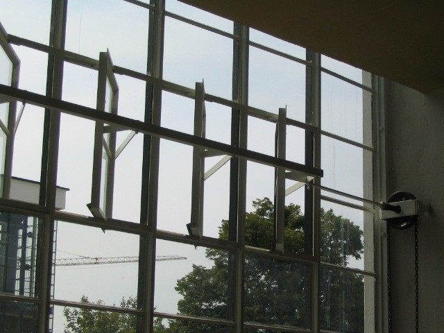 Mechanically opened windows,