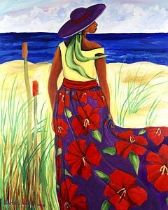 Purple Hat Painting by Diane Britton
