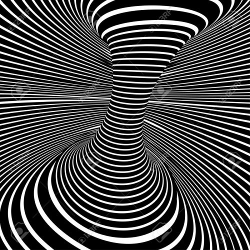 Vector op art pattern. Optical illusion abstract background Op art