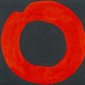 Red Circle on Black Red Circle on Black
